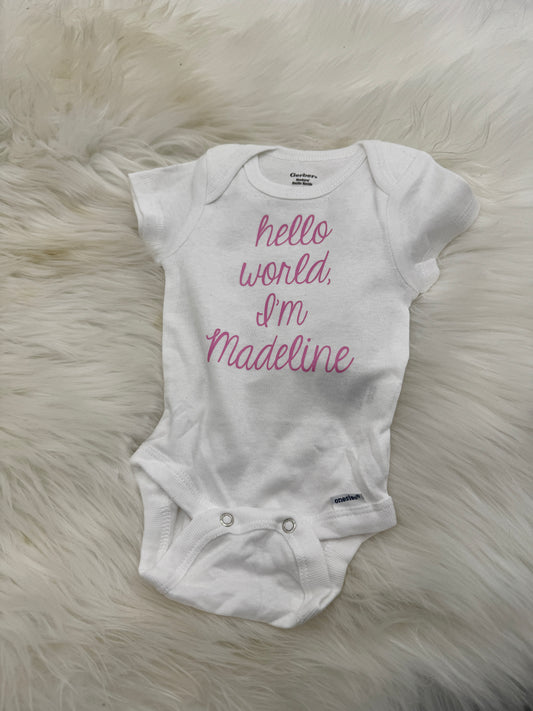 Hello World Baby Bodysuit