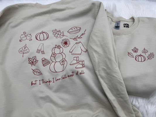 Love Fall Most of All Crewneck