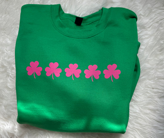 Pink Shamrock Crewneck