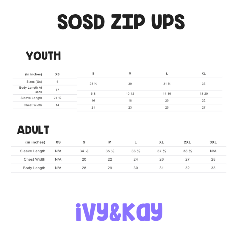 SOSD Zip Up Sweatshirt