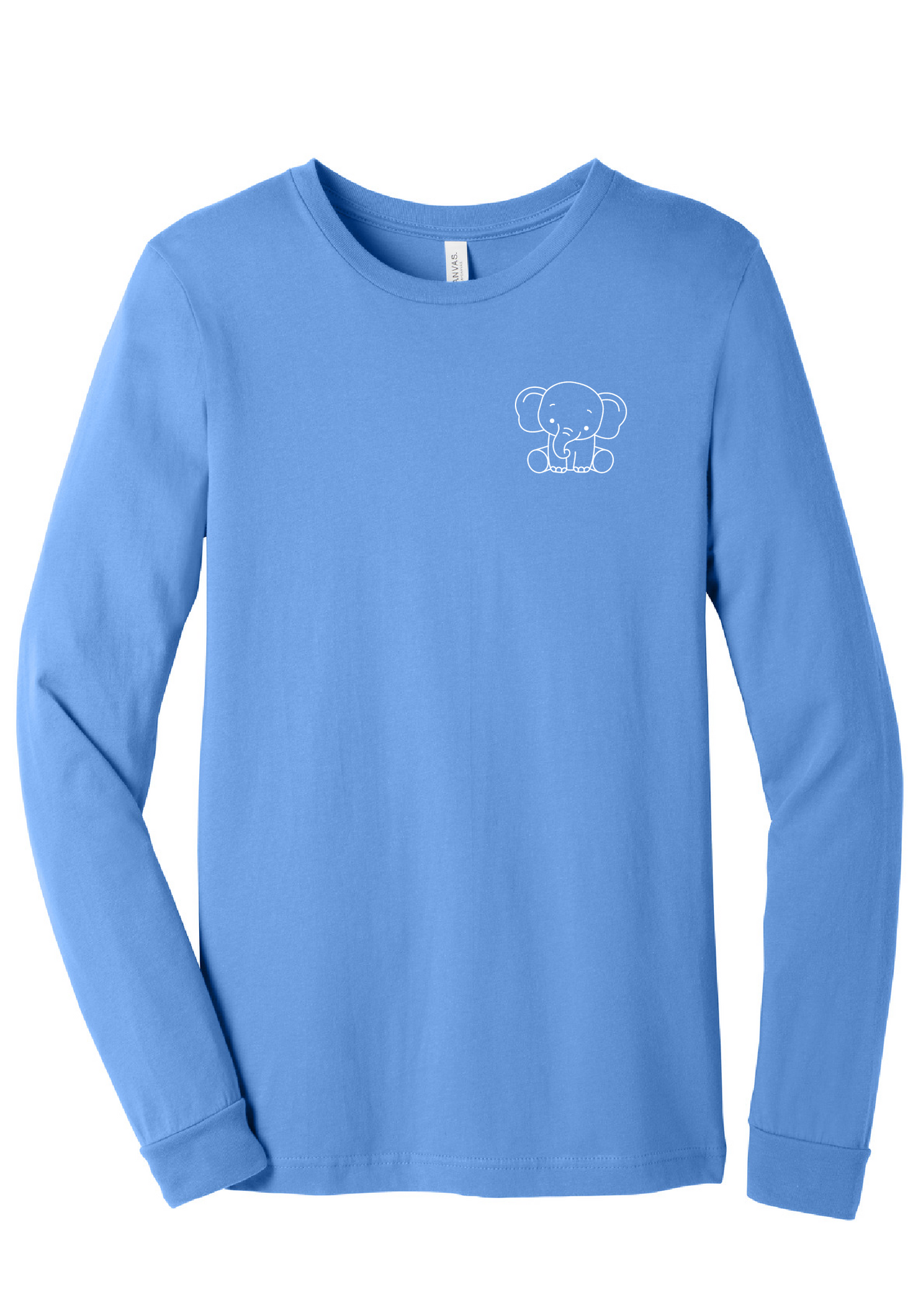 Blue Elephant Long Sleeve T-Shirt
