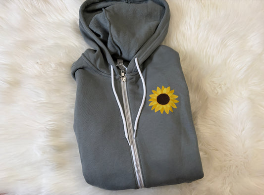Sunflower Zip Up Hoodie