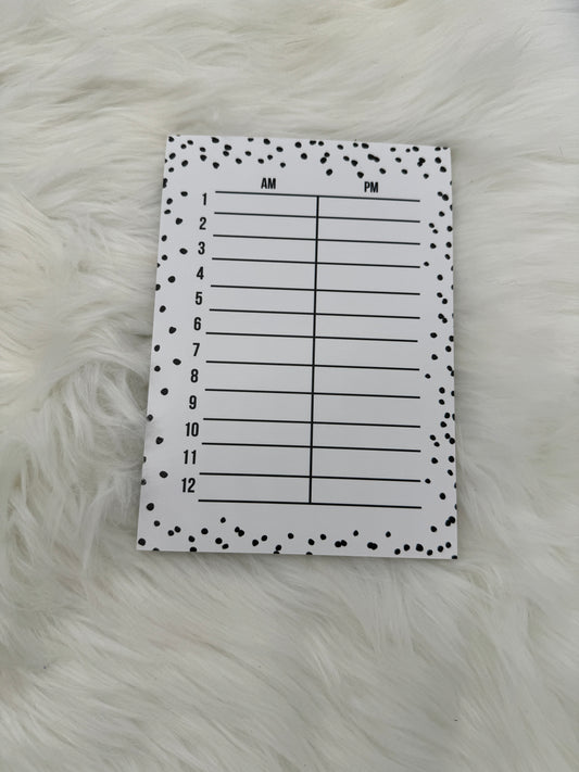 Dotted Time Block Notepad