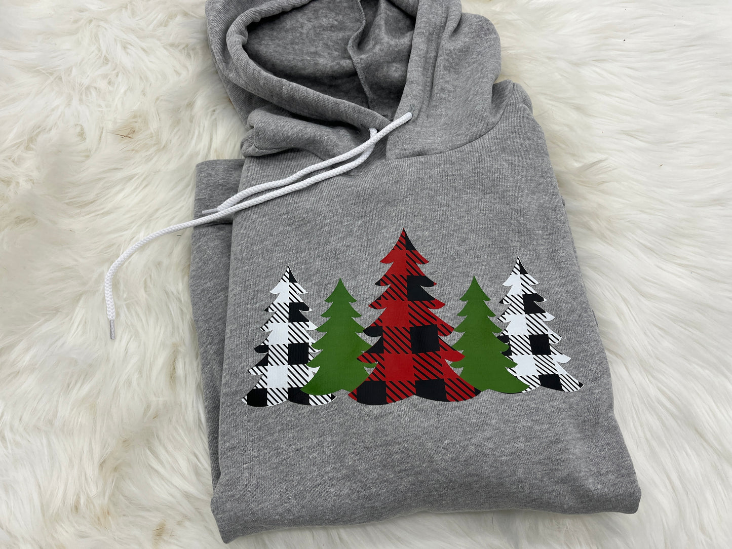 Plaid Trees Hoodie Sweatshirt