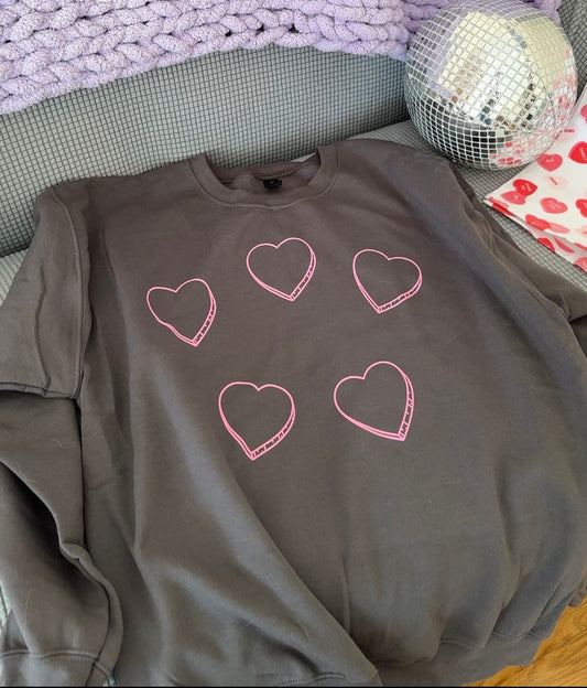 Multi Conversation Heart Crewneck