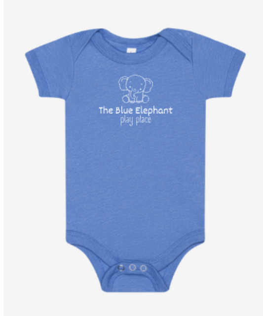 Blue Elephant Baby Bodysuit