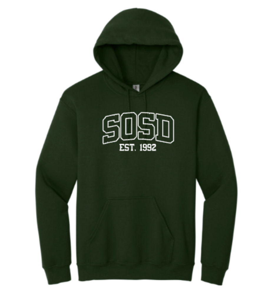 SOSD Dark Green Hoodie Sweatshirt