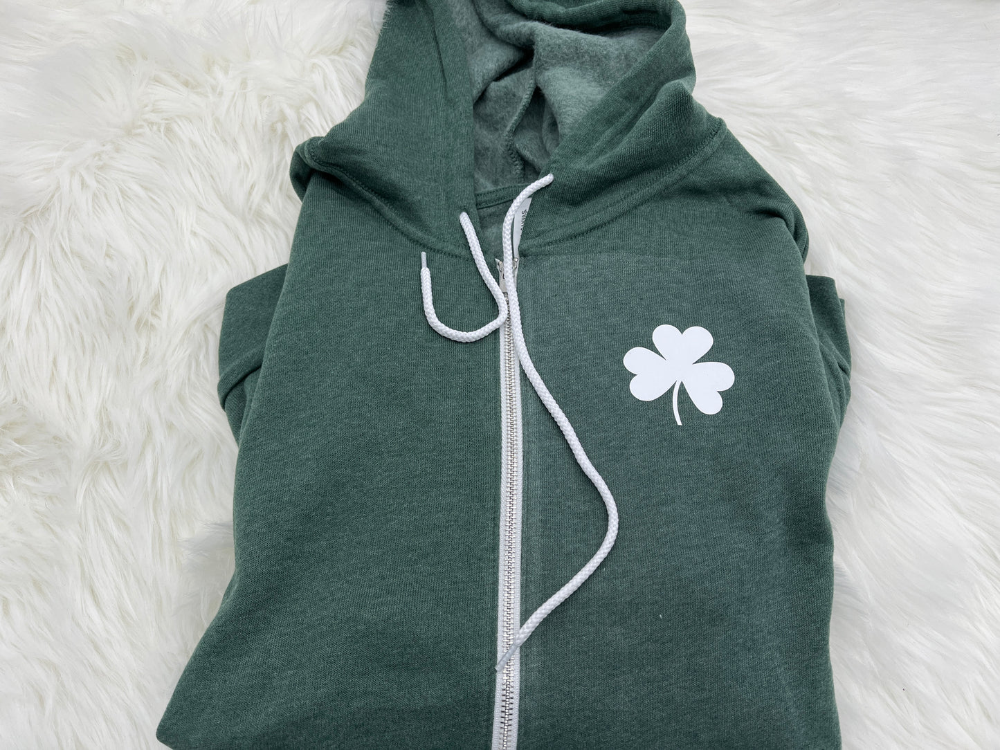 Zip Up Shamrock Hoodie