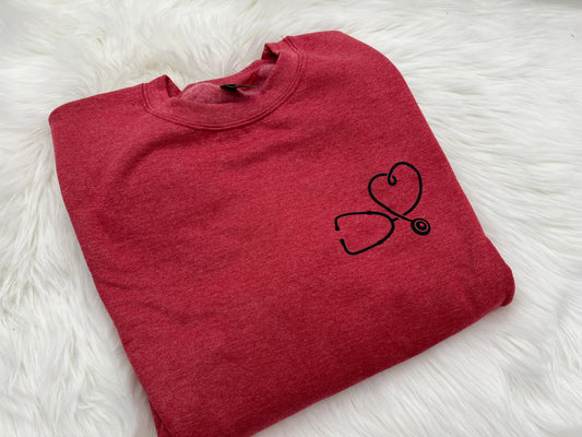 Stethoscope Heart Crewneck