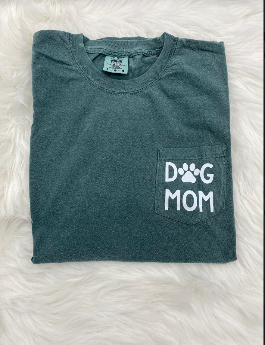 Dog Mom Pocket T-Shirt