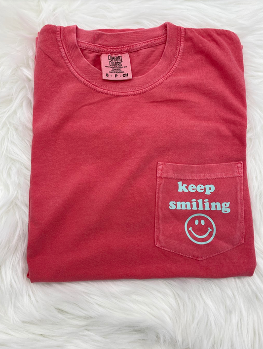 Keep Smiling Pocket T-Shirt