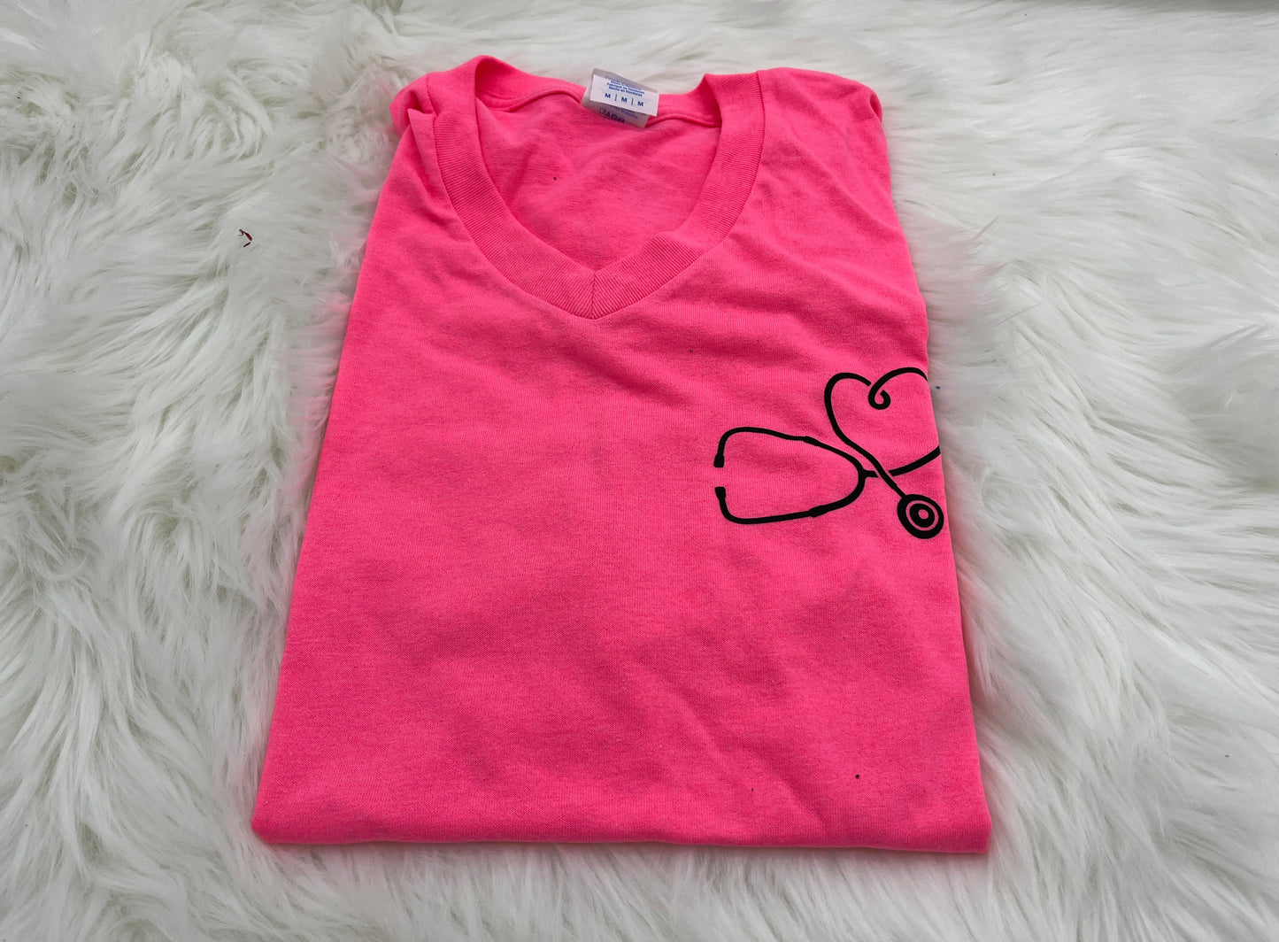 Stethoscope Heart V-Neck